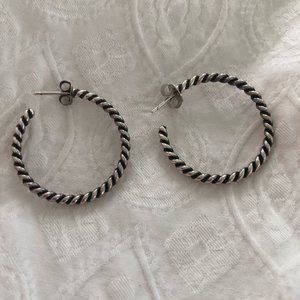 James Avery Twisted Wire Hoop Earrings